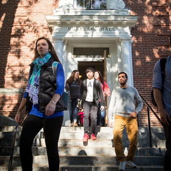 Students from the UNH College of Liberal Arts on campus in Durham, NH